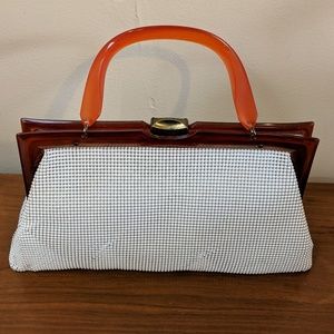 Vintage Whiting and Davis Mesh and Bakelite Purse